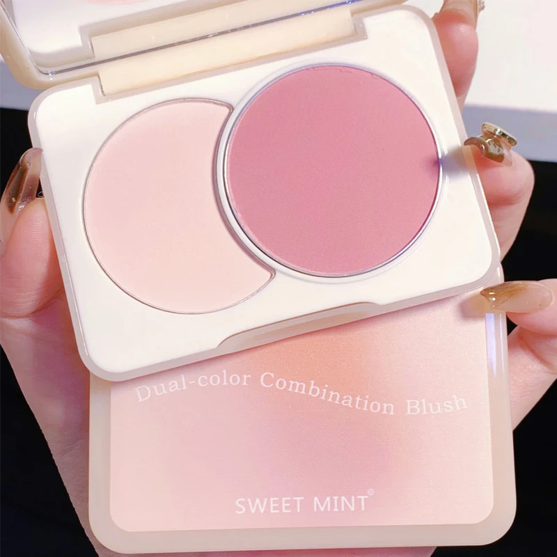 Sweet Mint双色腮红哑光自然修容胭脂腮红素颜裸妆修颜腮蓝腮紫