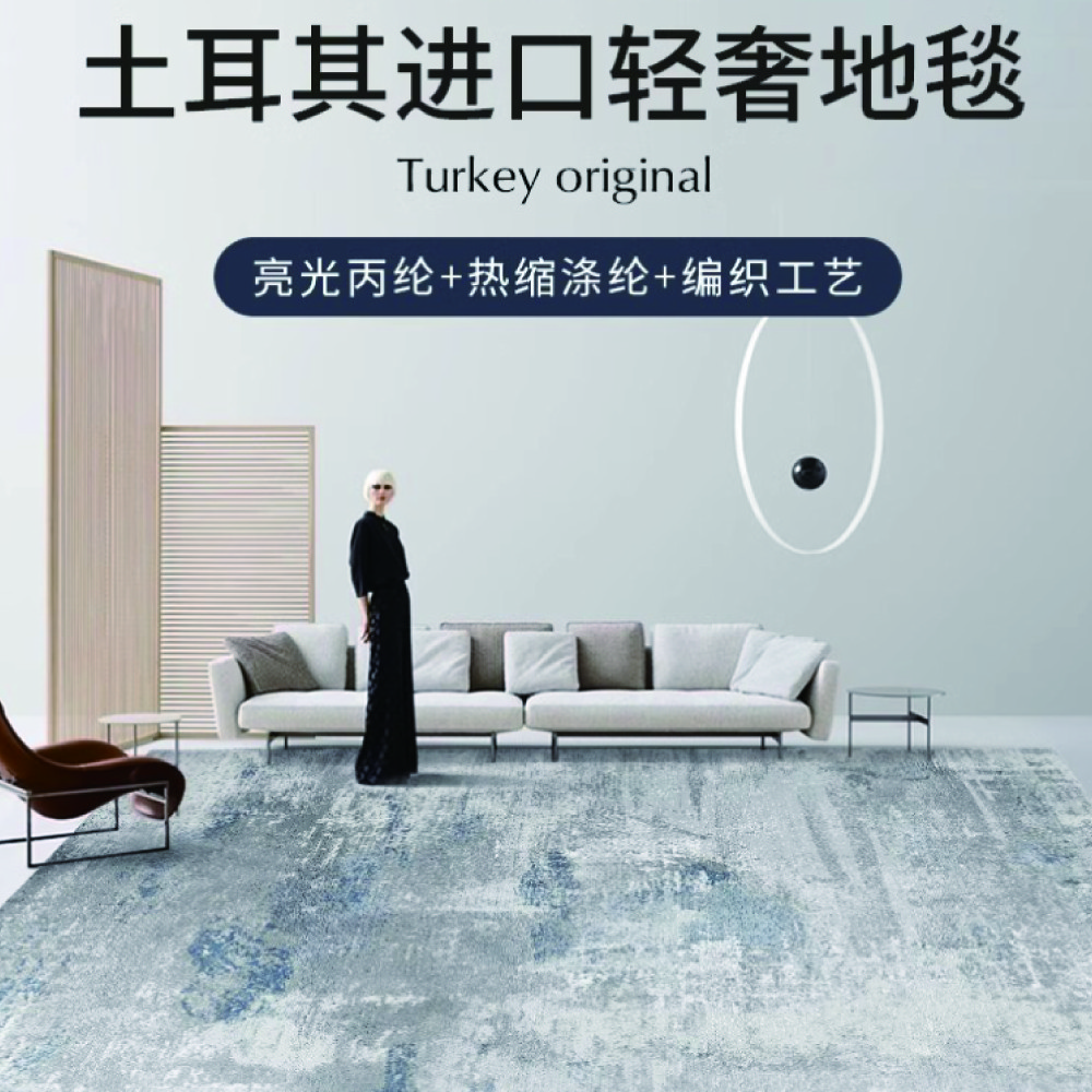 土耳其进口机织客厅地毯免洗加厚茶几垫大面积地毯床边毯圣诞礼物