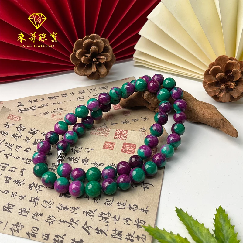 女神节福利【来哥严选】天然原矿红绿宝精美轻奢K10妈妈链