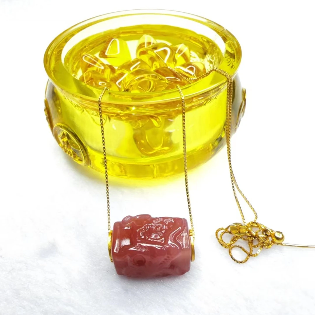 来哥珠宝 来哥优选 盐源玛瑙吊坠 盐源方块吊坠（不含链）