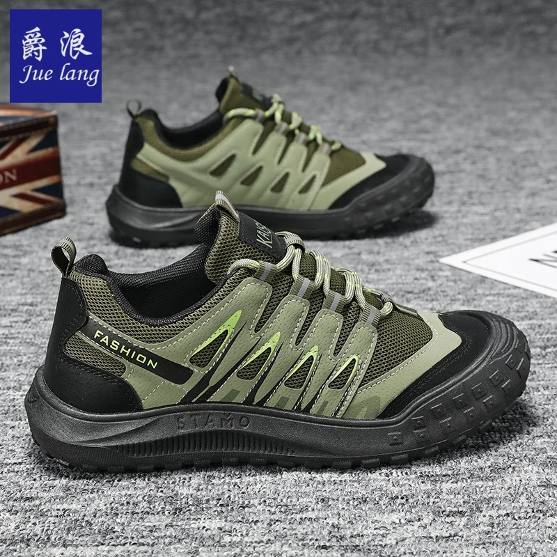 男鞋网面透气轻便休闲鞋2025春季新款运动鞋时尚百搭潮鞋软底防滑