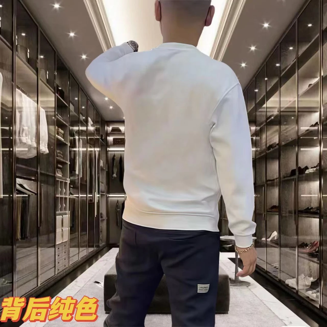 2024秋冬新款个性长袖上衣韩版潮流时尚百搭休闲圆领个性卫衣