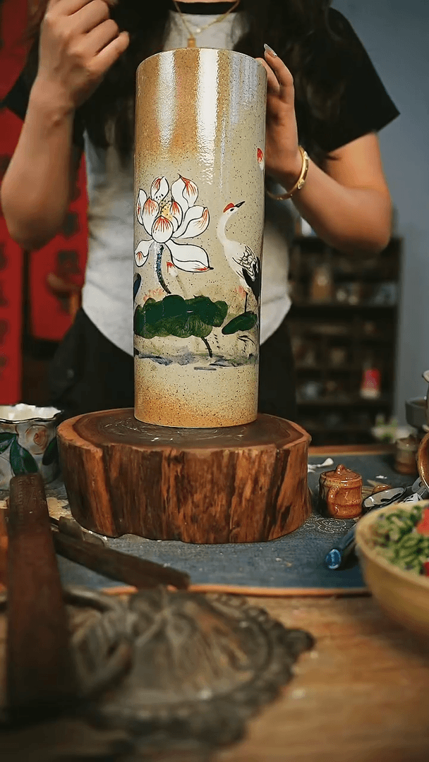 【闪购商品】瓷片手工手绘，高温釉下彩