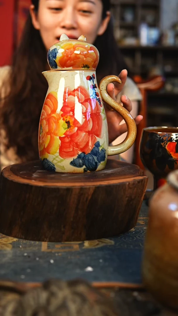 【闪购商品】瓷片手工手绘，高温釉下彩、