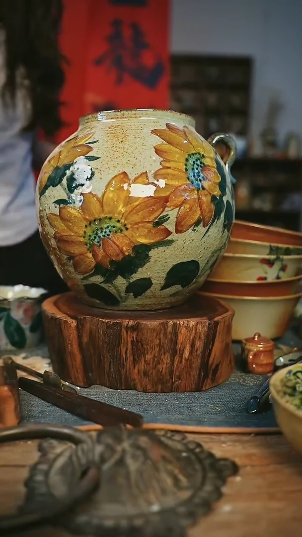 【闪购商品】瓷片手工手绘，高温釉下彩