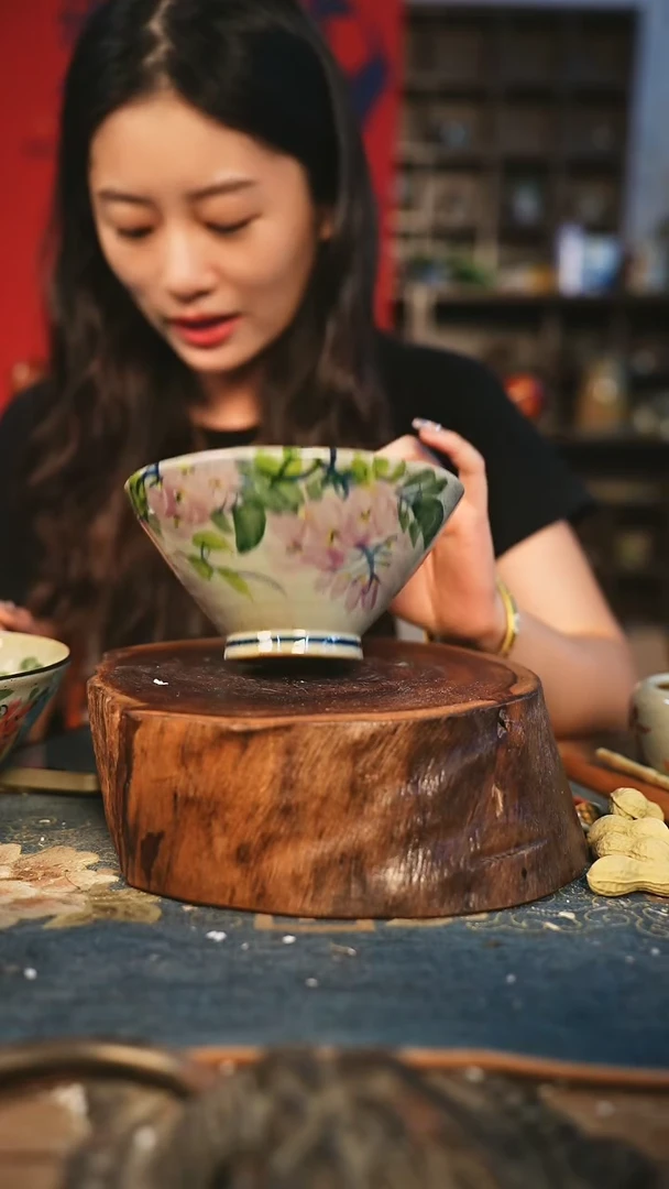 【闪购商品】瓷片手工手绘，高温釉下彩