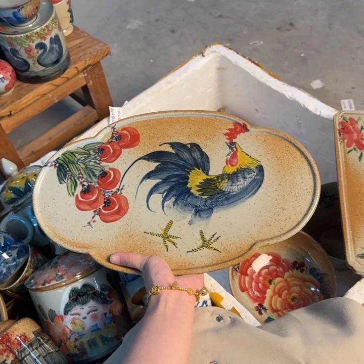 瓷片景德镇陶瓷釉下五彩