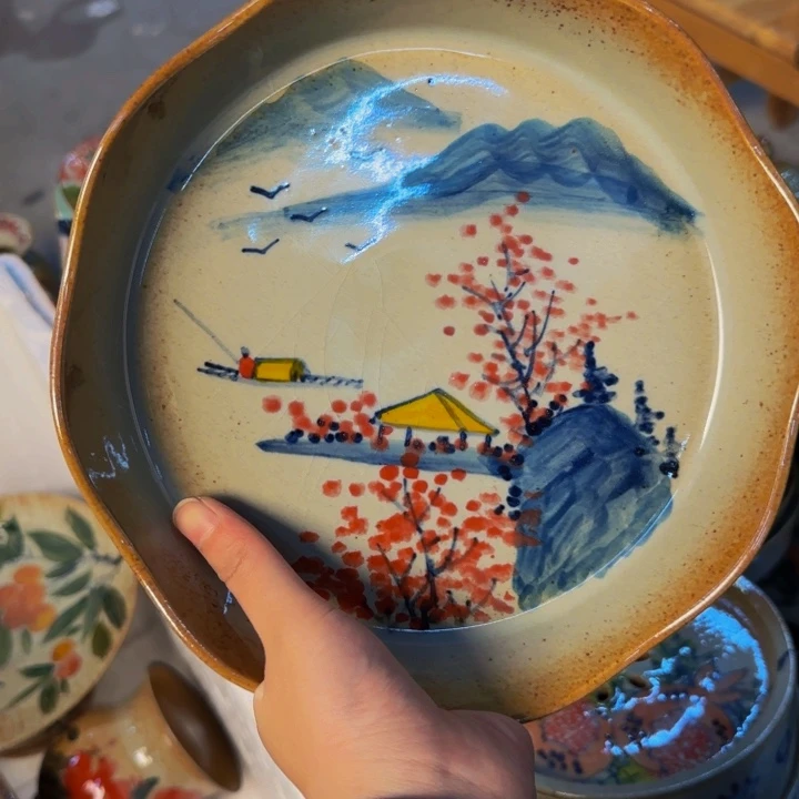 瓷片景德镇陶瓷釉下五彩