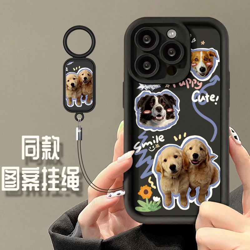 可爱金毛iphone15/14promax手机壳11/12苹果13软壳xr/xs硅胶7plus