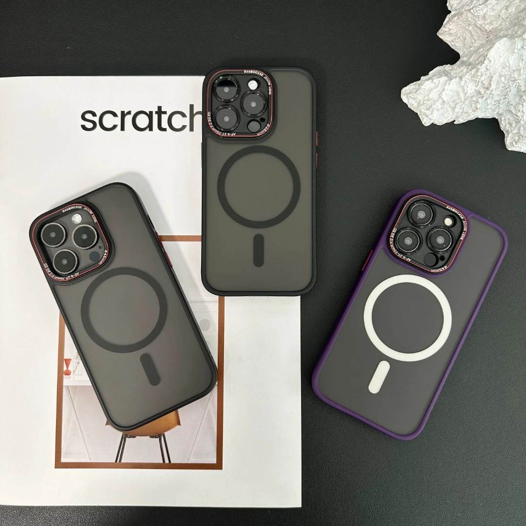 商务风磁吸适用于苹果17Promax高级大气16pro简约15Pro/14p手机壳