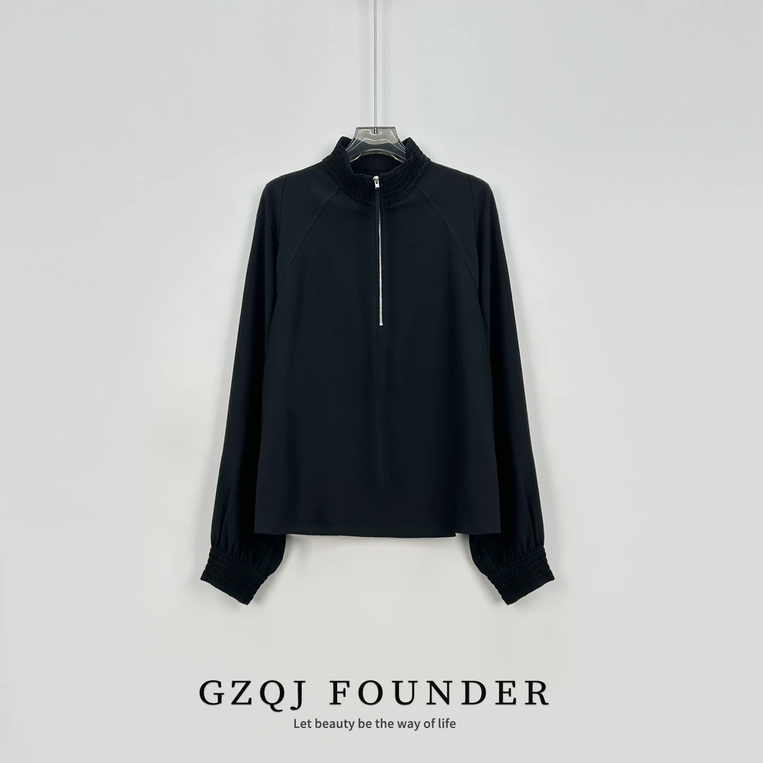 广州琴姐【优雅风向标】 68醋酸 立领拉链上衣外套 2014