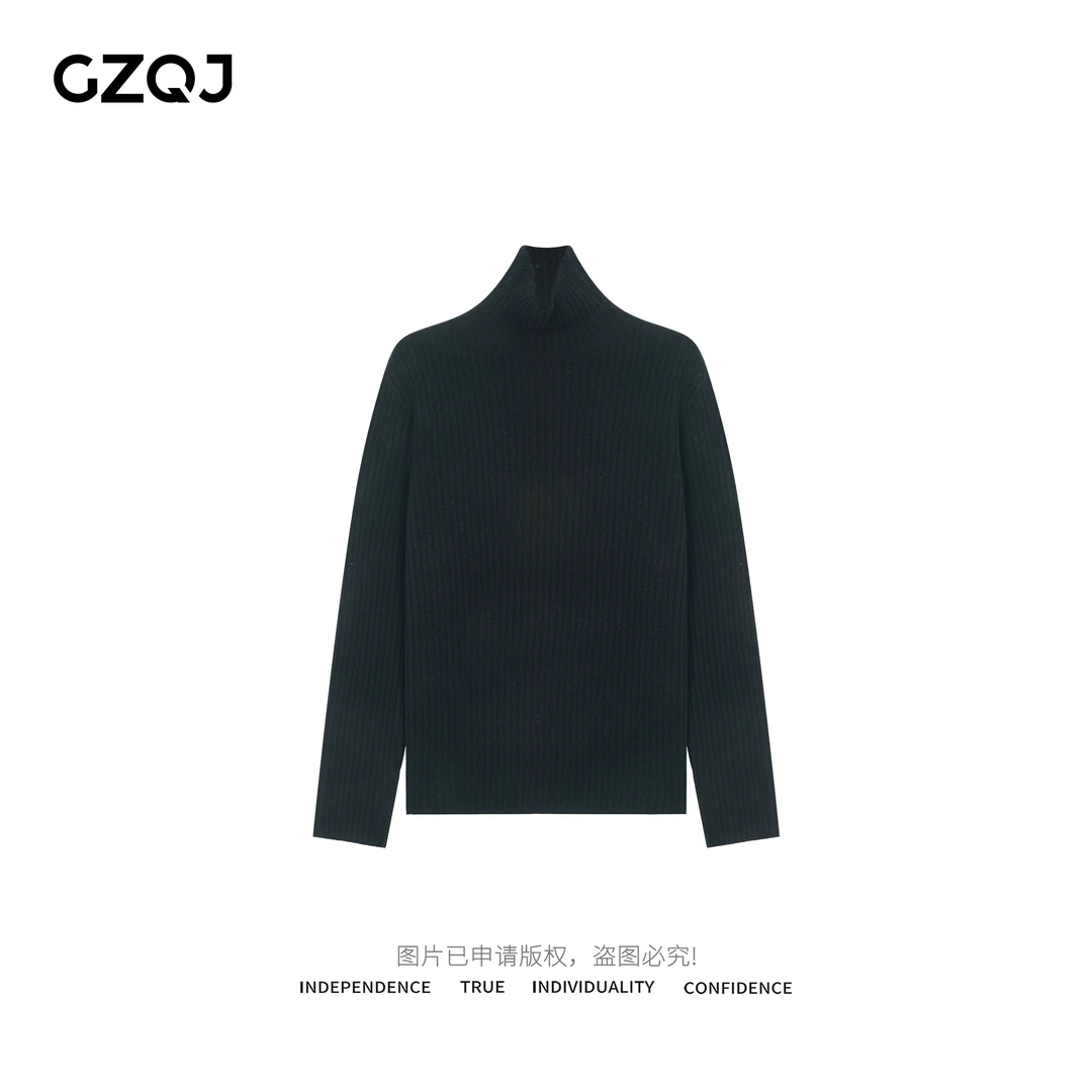 GZQJ【加分内搭】100绵羊毛百搭高领套头毛衣打底针织衫上衣809