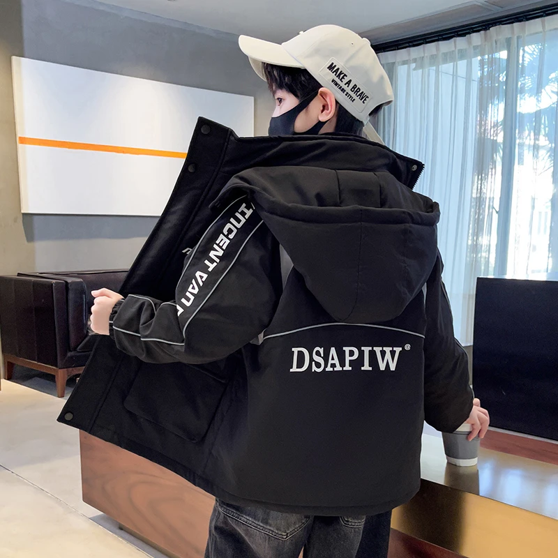 儿童装男童冬装夹棉冲锋衣外套秋冬款2025新款中大童三合一可拆卸