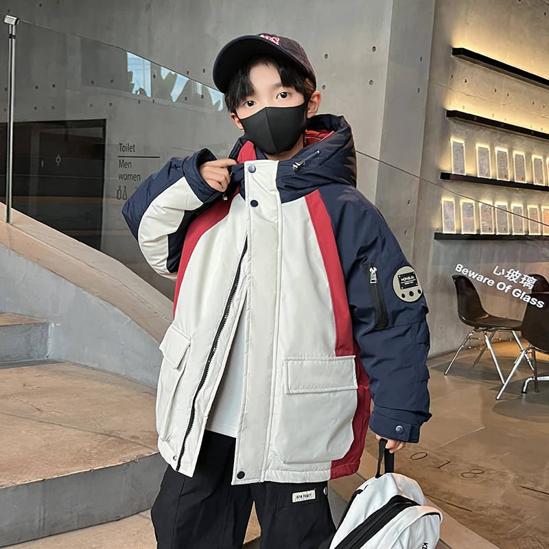 男童羽绒服冬季2024新款儿童中长款男孩加厚冬装秋冬款中大童外套