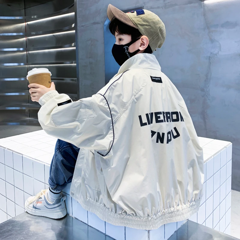 儿童装男童秋装外套2025新款中大童男孩春秋款工装夹克秋季帅气潮