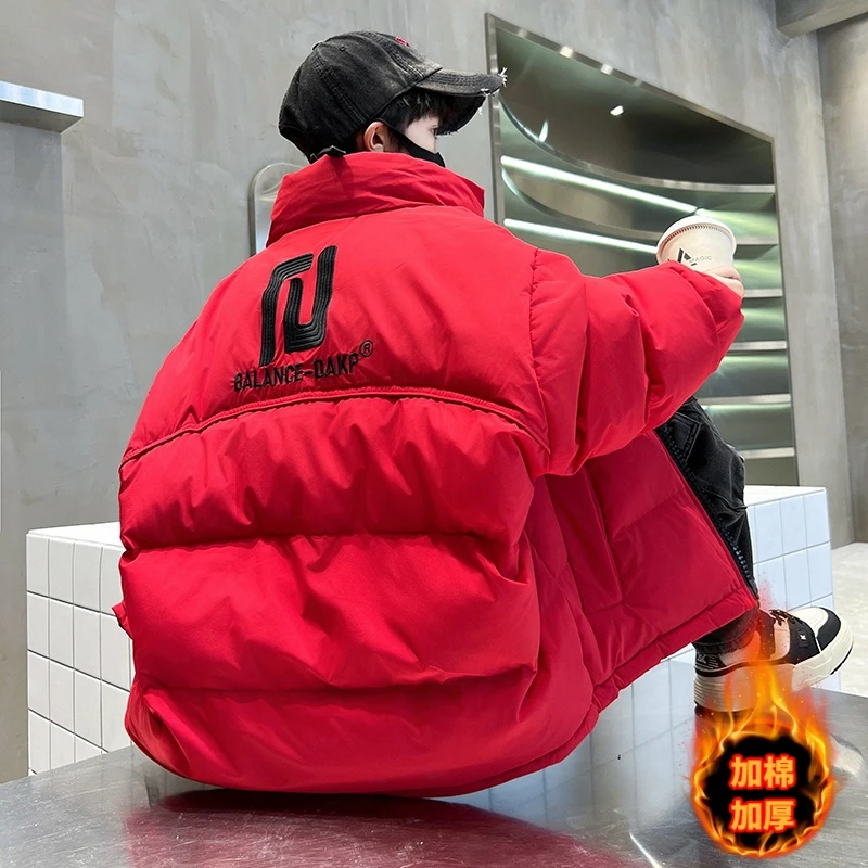 儿童装男童冬装羽绒棉服2025新款中大童加厚棉袄冬季男孩棉衣外套
