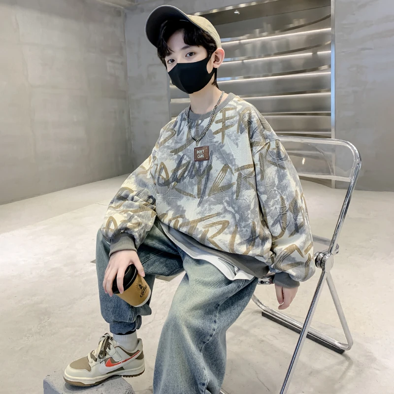 儿童装男童秋装纯棉卫衣2025新款春秋款中大童帅气秋季男孩上衣潮