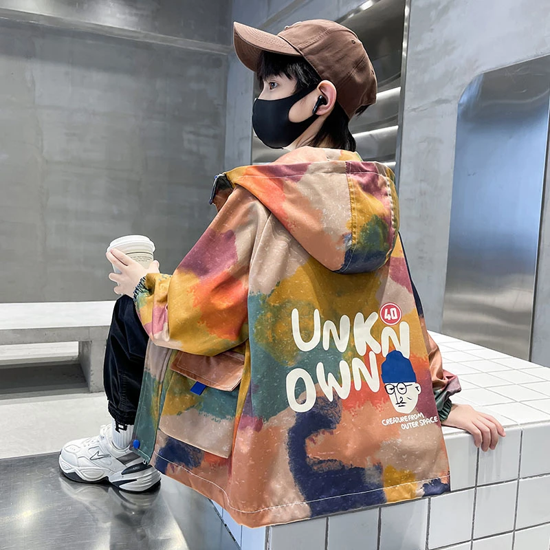 儿童装男童秋装外套2025新款中大童春秋款男孩秋季加绒风衣春秋潮