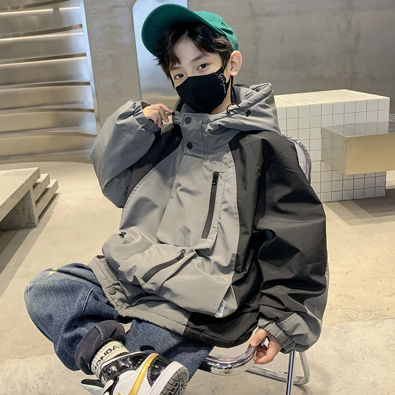 儿童装男童秋装外套2025新款中大童冲锋衣三合一可拆卸秋冬款男孩