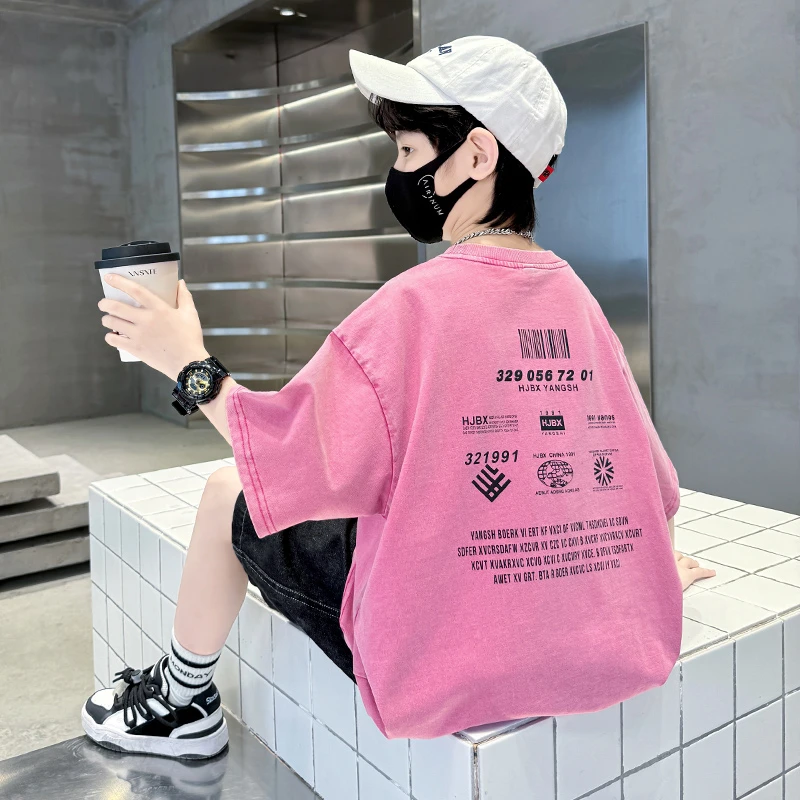 儿童装男童夏装短袖T恤2025新款中大童夏季纯棉夏款男孩上衣宽松t