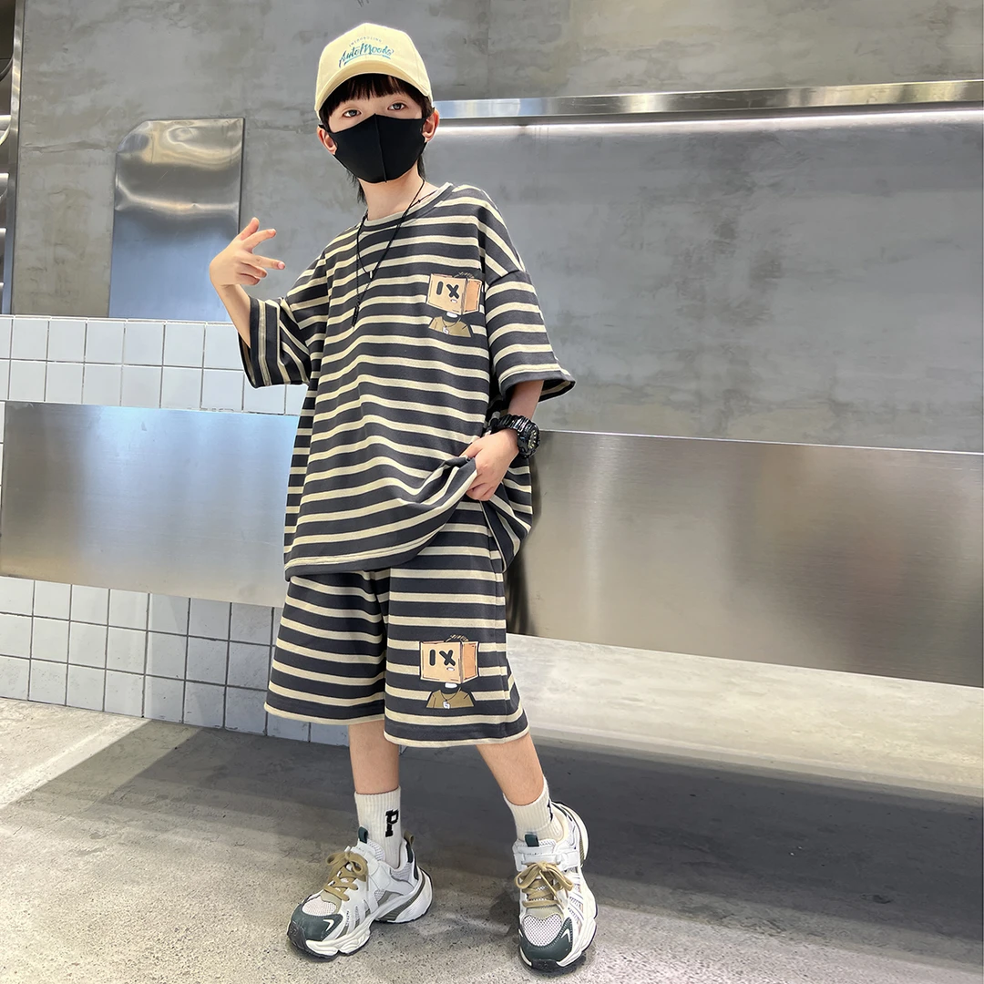 男童夏装背心套装2025新款运动夏款中大童儿童装夏季痞帅时髦潮酷