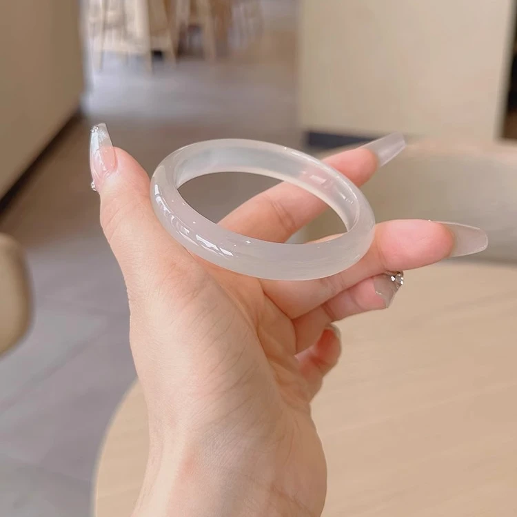 【工厂直发】正品天然玛瑙手镯女款冰种白月光荔枝冻轻奢气质百搭