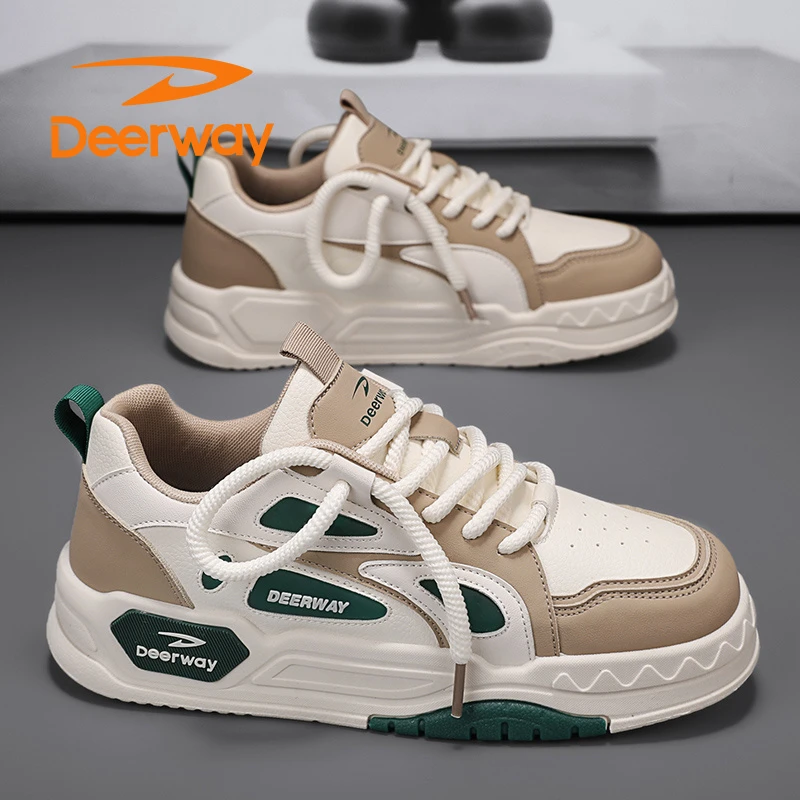 德尔惠板鞋春季低帮爆款透气防臭网红潮牌青少年时尚男士休闲鞋