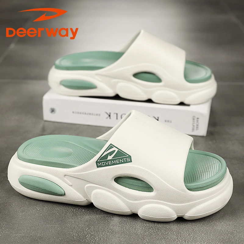 德尔惠夏季新款外穿踩屎感百搭防滑拖鞋透气外穿男防臭耐磨沙滩鞋