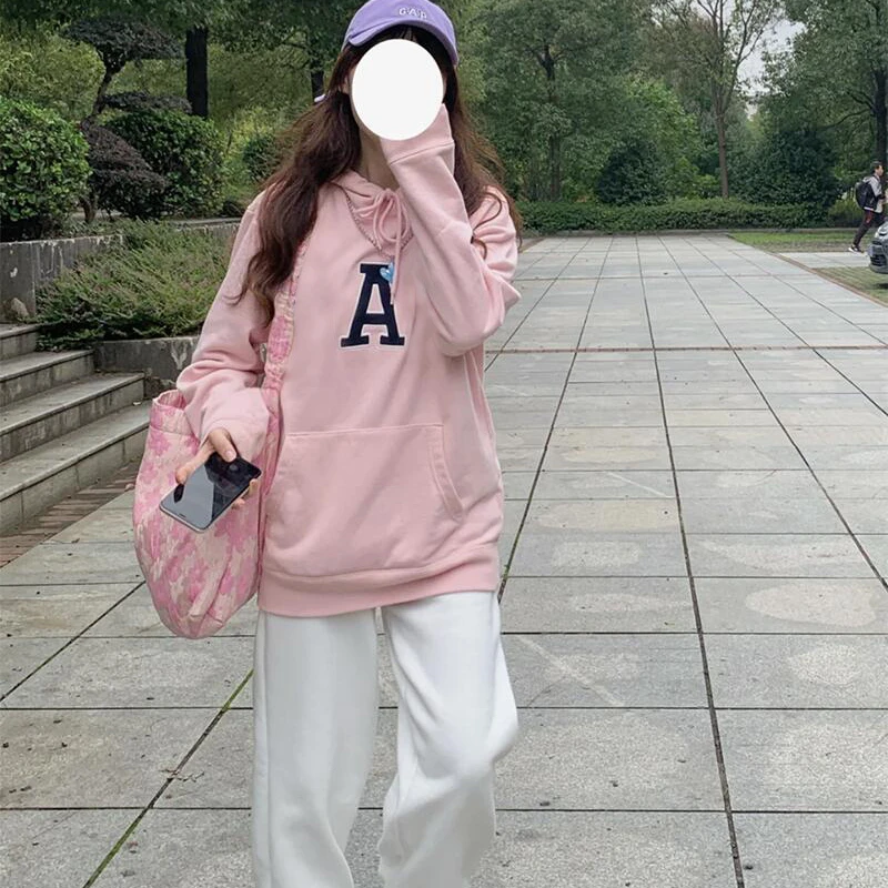 2024新款时尚字母简约纯色百搭上衣卫衣556009