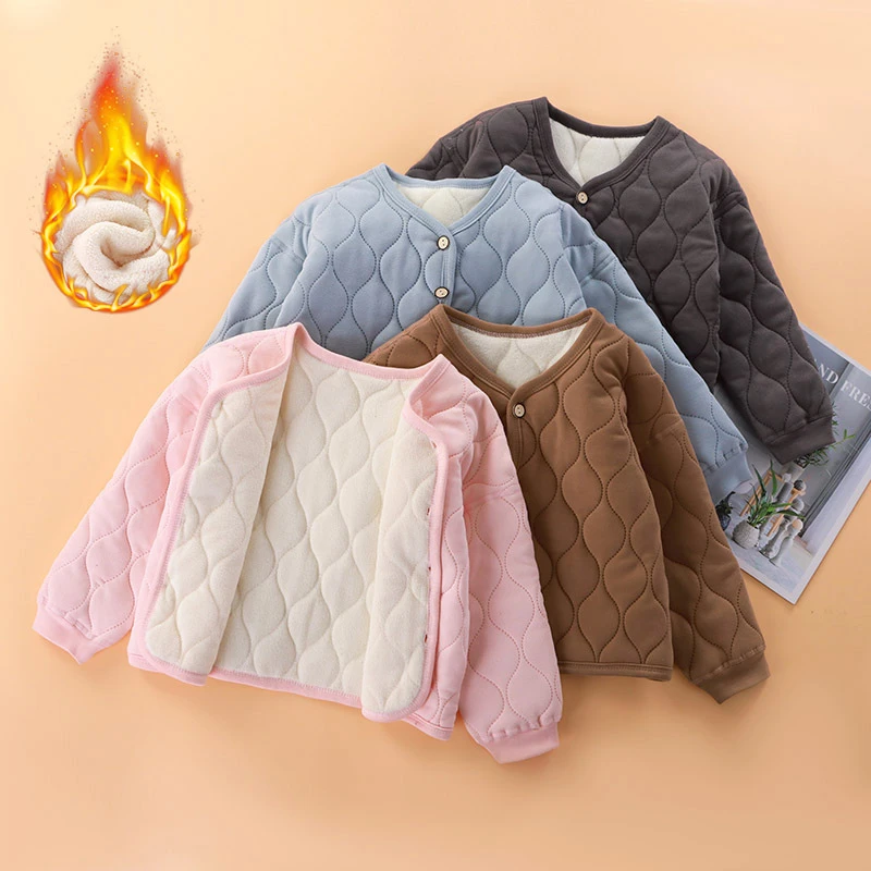 儿童内胆棉衣冬装内穿棉服中大童校服神器加绒保暖小棉袄科学实验