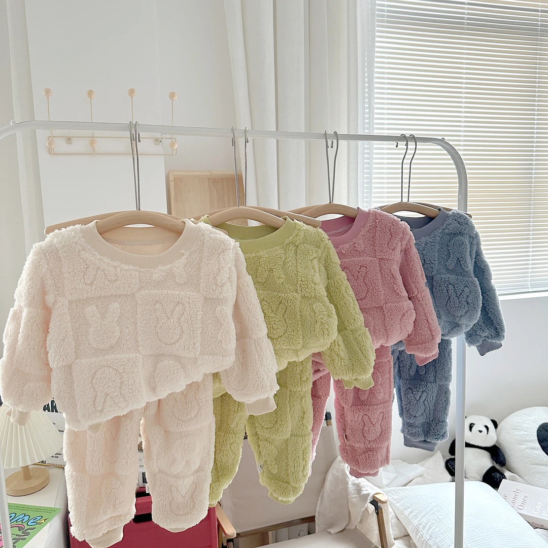 【加绒加厚超暖】儿童保暖睡衣法兰绒加绒家居服秋冬季童装