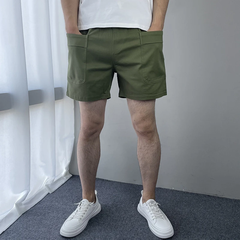 不过膝三分裤男潮 大口袋工装3分裤青年棉质宽松运动短裤休闲中裤