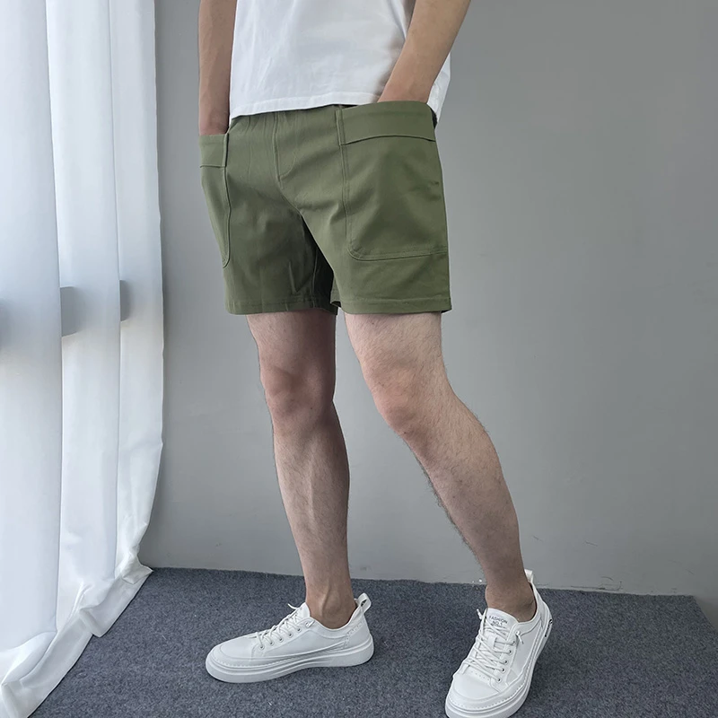 不过膝时尚三分裤男潮 大口袋工装3分裤青年宽松运动短裤休闲中裤