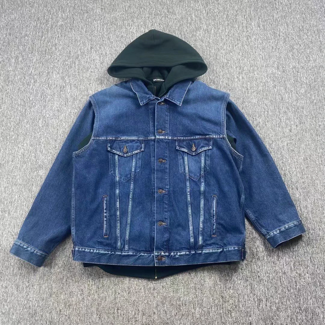 Balenciaga两件套牛仔外套/48码/99新/公价16000/一衣三穿/53817
