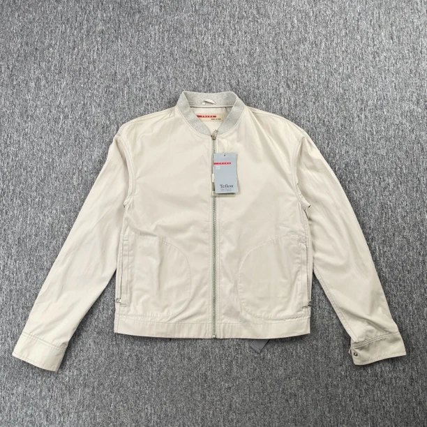 Prada 米色拉链夹克外套/L码/全新带吊/51701