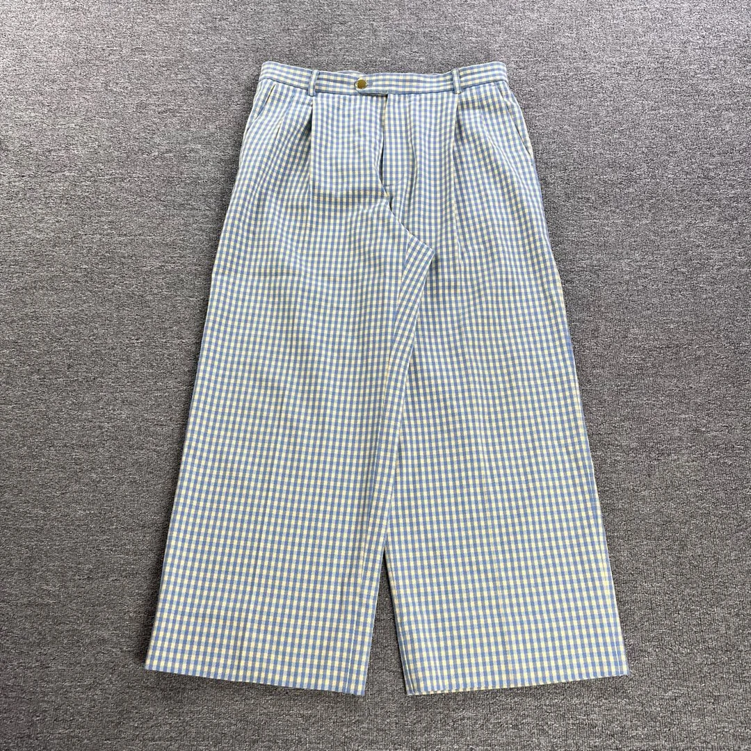 99新 GUCCI/古驰 CQ Gucci格纹宽松西裤/50码/9公价12000-09295