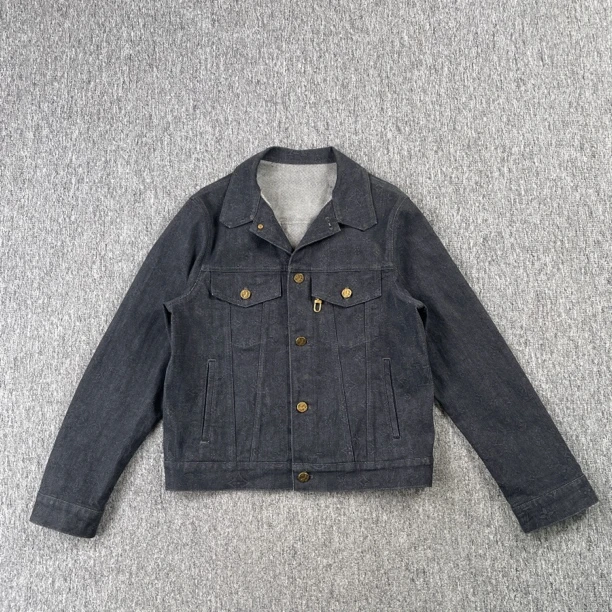 51921/LOUIS VUITTON 黑色单排扣牛仔外套/46码/99新