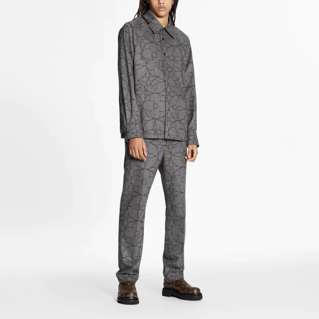 CQ Louis Vuitton法兰绒花卉衬衫/XS码/99新/公价11800/55697