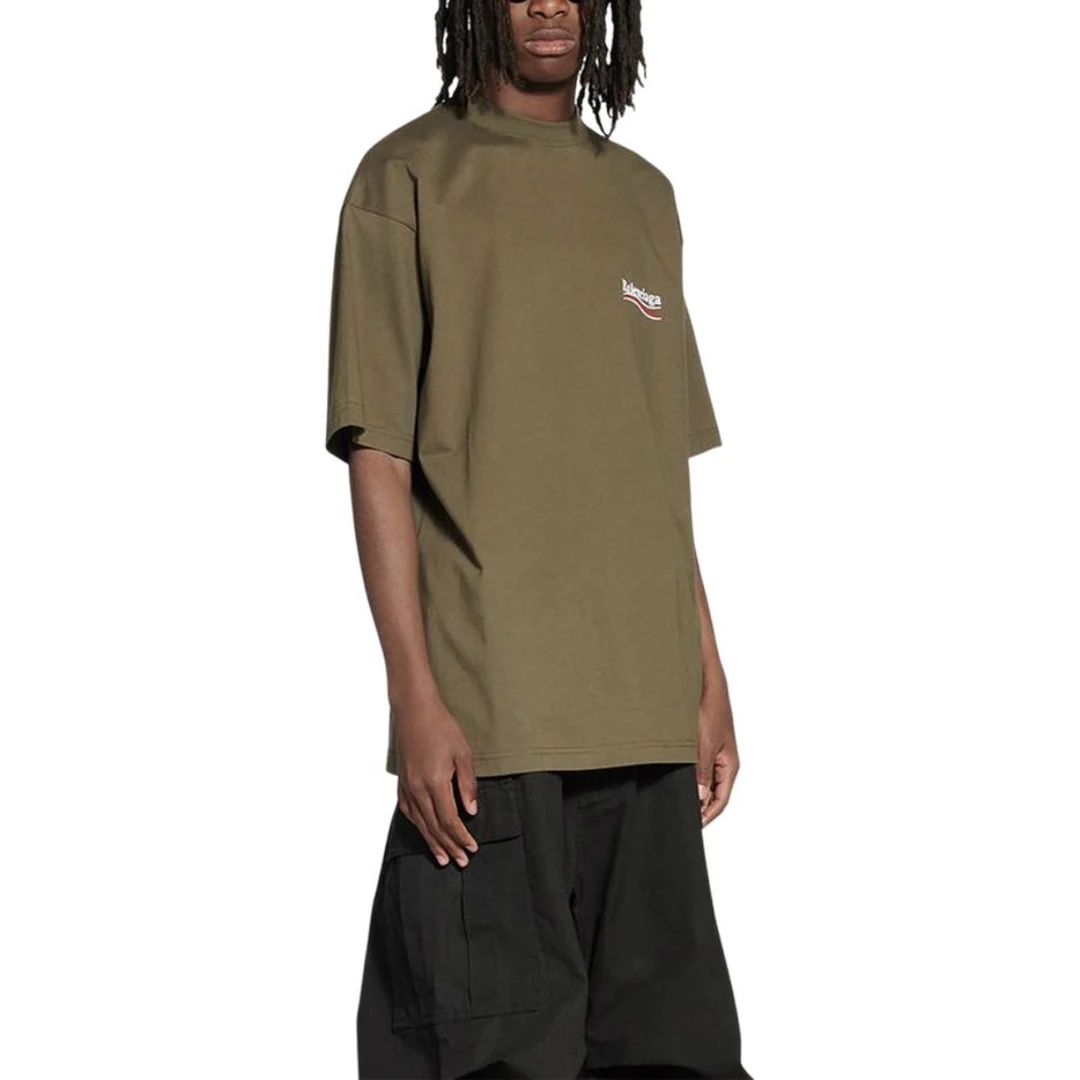 Balenciaga卡其绿色圆领短袖/S码/全新带吊/公价4338/6414