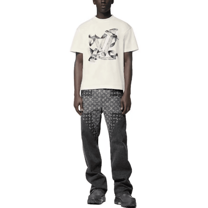 CQ Louis Vuitton FW23和平鸽印花短袖/S码 /98新/公价7000/51456