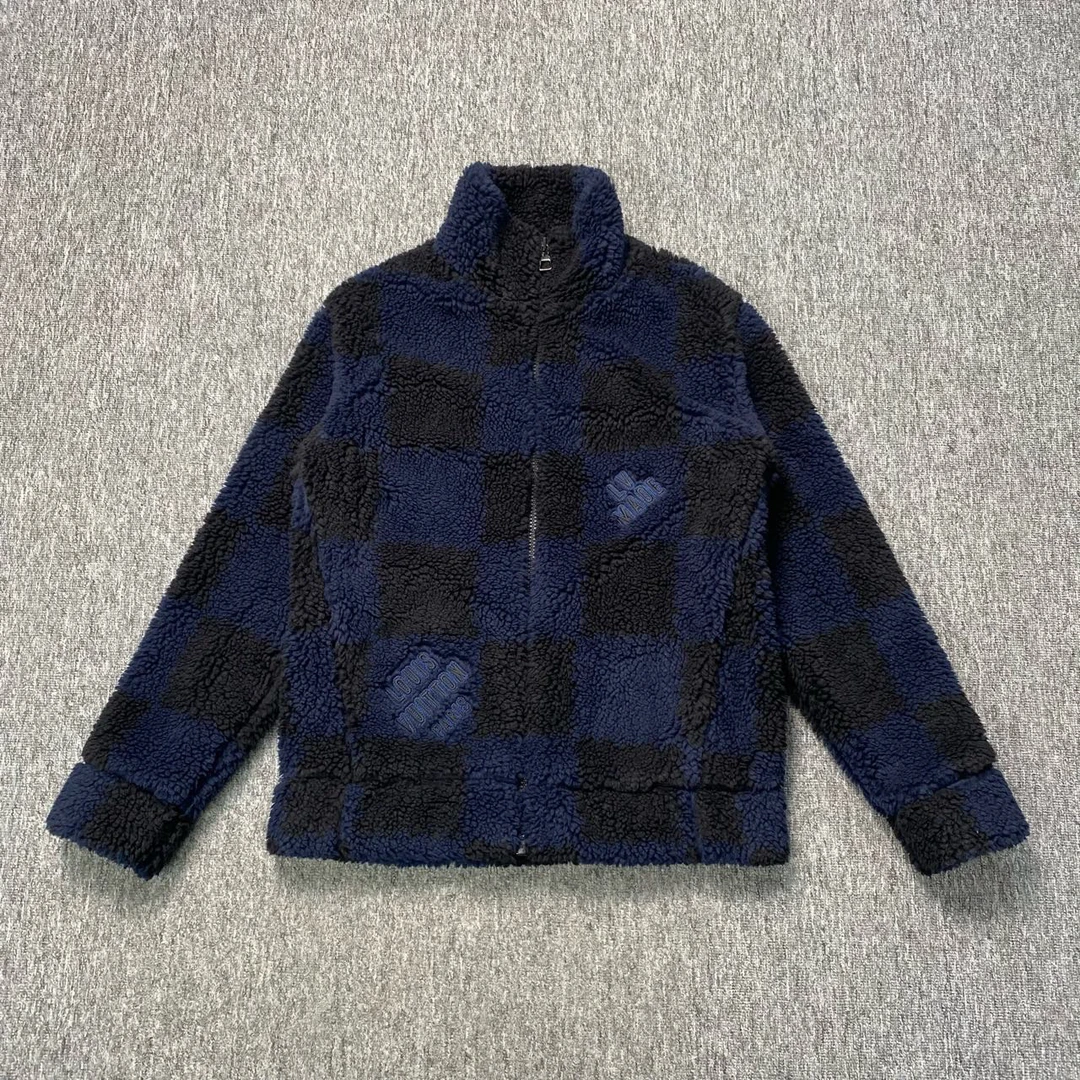 CD LV x Nigo棋盘格羊羔毛外套/M码/全新带吊/公价13900/15637