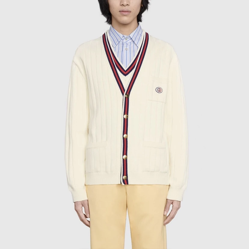 CQ Gucci徽标刺绣开衫/L码/98新/公价10900/51361