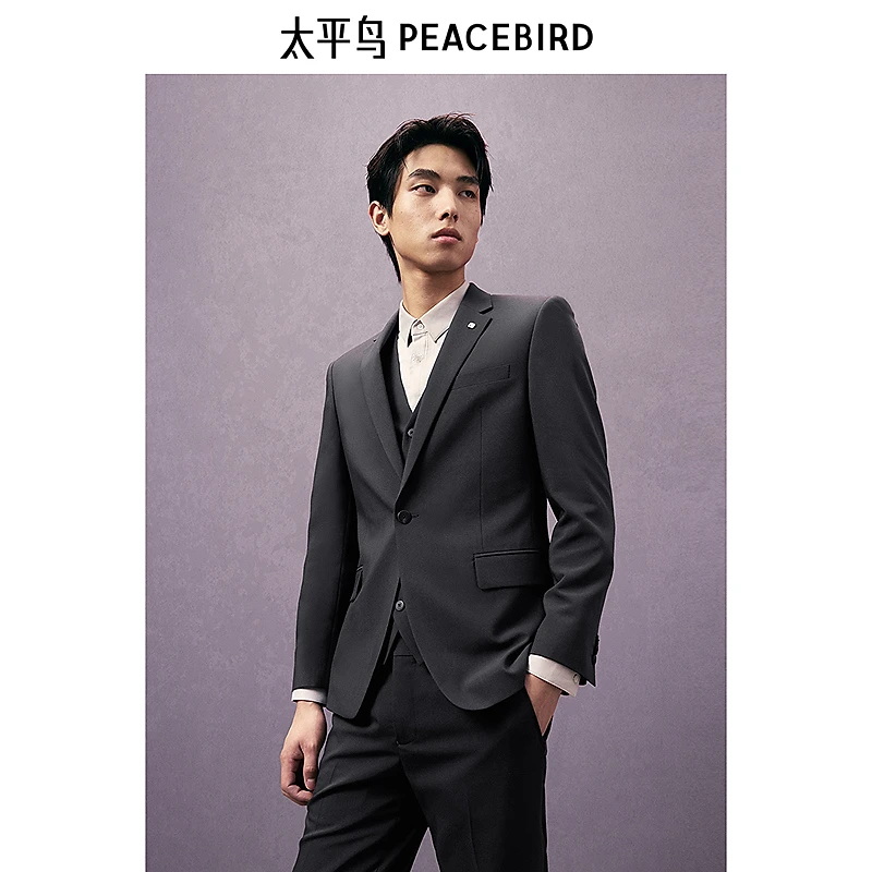 【商场同款】太平鸟男装西服春季商务套西西装修身 B1BAE3X05