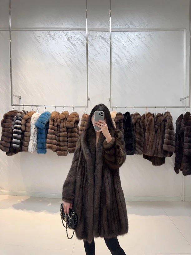 全抽刀 大青果领 中长款大衣