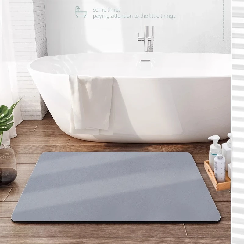 硅藻泥浴室防滑硬地垫门口吸水防摔淋浴速干洗澡卫生间内耐脏脚垫