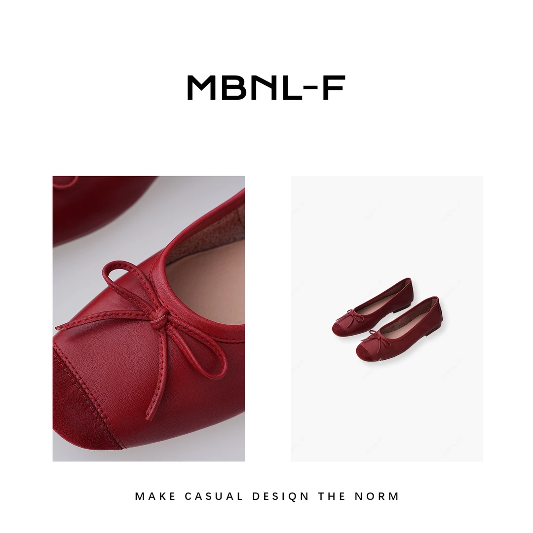 MBNL-F小红鞋 2024S/S新品 百搭红色平底鞋 T秦磊XM-XZ30875