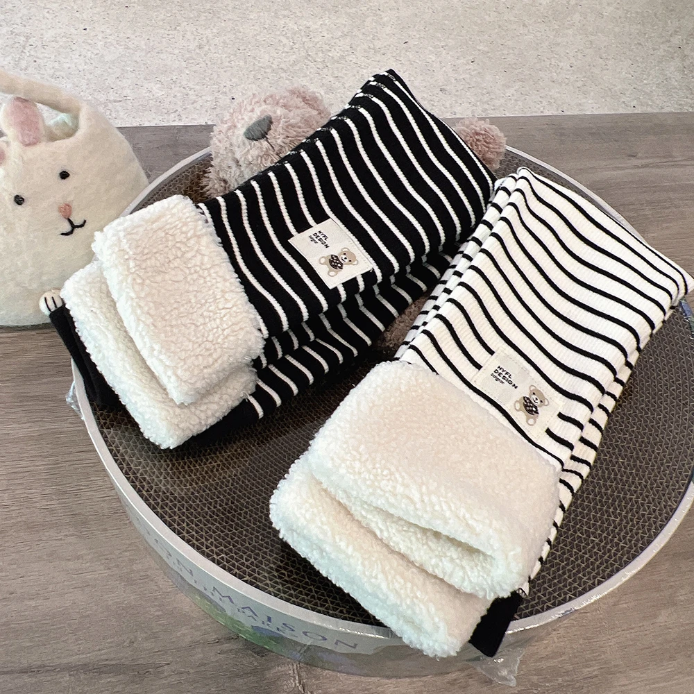 【条纹打底裤】WWLL定制冬装女宝宝条纹加绒打底裤女童裤子