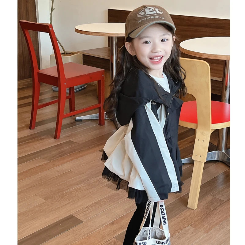 【里程】WWLL定制童装2025秋装女宝宝休闲外套女童风衣春秋衫幼儿园
