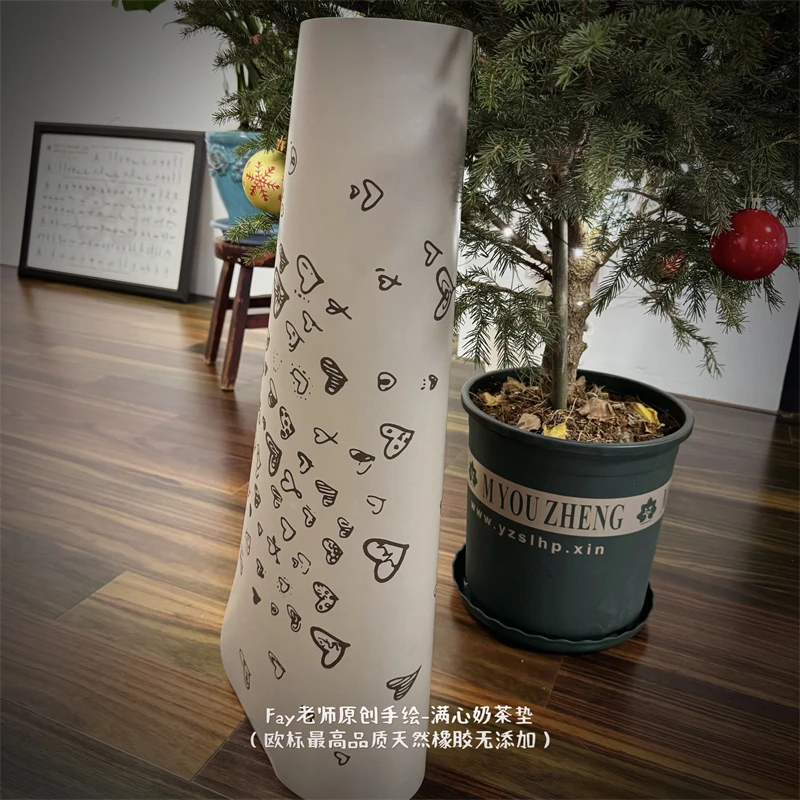 Fay老师原创手绘LoveYoga满心垫防滑瑜伽垫