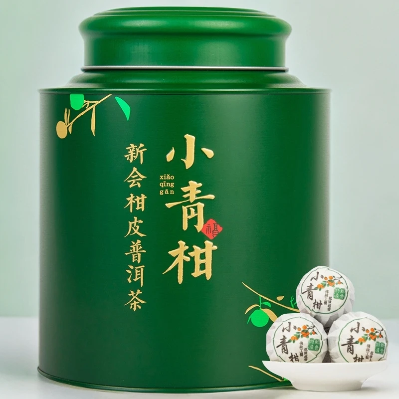 高资堂正宗新会小青柑普洱茶半生晒浓香耐泡柑普茶中秋礼盒500g